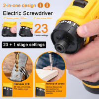 Destornillador eléctrico sin escobillas 16.8V 2 en 1 sin cable Batería de destornillador Rotación de 21 formas Herramienta de mejora del hogar - details 13