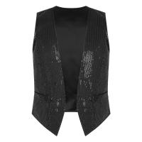 Chalecos de lentejuelas brillantes para hombre, chaleco sin mangas a la moda para Jazz, Hip-hop, fiesta de baile Rave, ropa para discoteca, disfraz de actuación - details 3