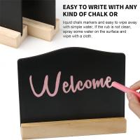 Paquete de 12 Mini carteles de pizarra, tableros de tiza para notas de cocina con soportes, tablero de mesa pequeño para mensajes de pizarra de 10x7,2 cm - details 4