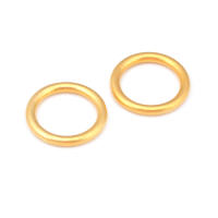 Anillo de Cierre Redondo de Brasso Dorado Mate Joyería de Alta Calidad - details 55
