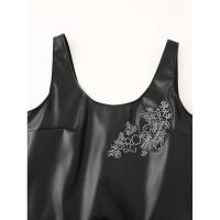 Vestido Mini Negro de Mujer con Decoración de Cuentas Moda Verano 2025 Elegante Sin Mangas para Mujer. - details 1