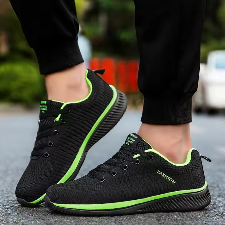 Zapatos de punto para correr para hombre, zapatillas de deporte informales a la moda para hombre, zapatillas deportivas transpirables atléticas para gimnasio, zapatillas ligeras para correr - 1