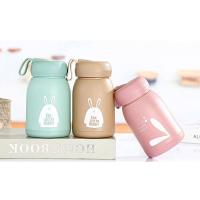 Botella de agua de conejo de dibujos animados para niños, 1 piezas, botella de té bonita y duradera, botella de bebida Kawaii, botella de vidrio portátil para niños y niñas estudiantes - details 7