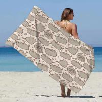 Pusheenes-toallas de gimnasio de secado rápido para Fiess, con diseños, paño de microfibra absorbente para Sauna, toalla de playa grande de algodón para hombre y hogar - details 2