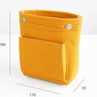 Bolsa de viaje portátil de fieltro para maquillaje, cubiertos y accesorios de higiene personal con brochas - details 1