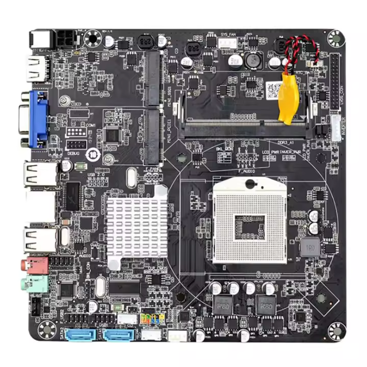 Placa base HM55B PGA988 para PC de escritorio, DDR3, SATA II, Mini ITX, para Mini Host/HTPC/Radio/máquina publicitaria - 1