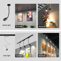 Luz de pista con cuello de cisne ajustable, lámpara de pared de techo con Ángulo de haz ajustable, Zoom, tienda de ropa, zapatos, galería de exposiciones - details 14