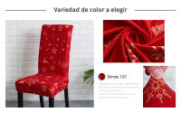 Funda de LICRA para silla de Navidad, 1 pieza, para comedor, elástica - details 3