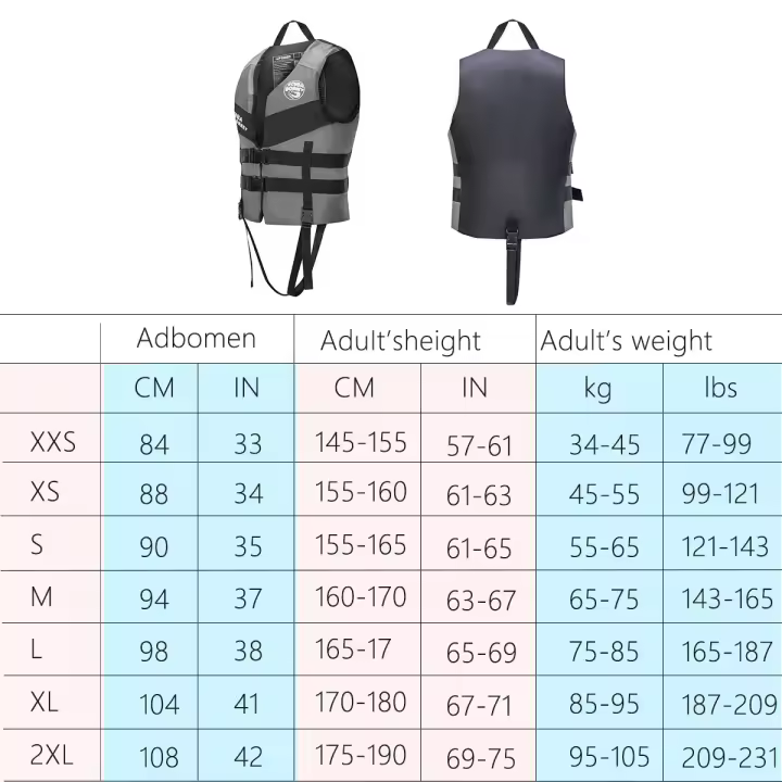 HISEA Chaleco de Flotación Ajustable para Adultos Ideal para Pesca, Drift, Deportes Acuáticos 88.18-242.51LB, Nivel de Flotabilidad 50N - 1