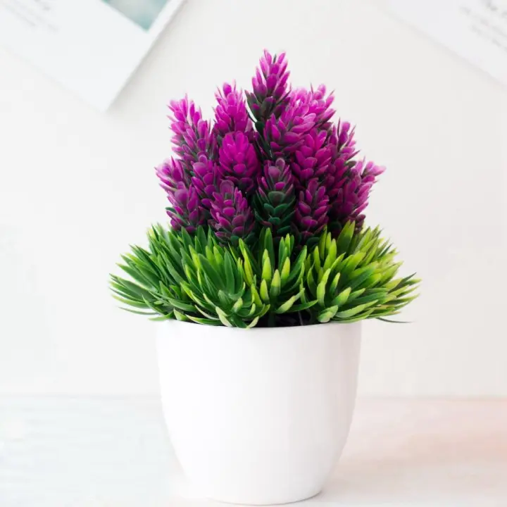 Plantas artificiales bonsái, decoración del hogar, pino, jardín, árbol pequeño en maceta, adornos de escritorio, simulación creativa, flores falsas - 1