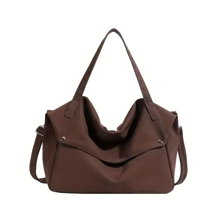 Bolso Casual de Tote Suave Gran Capacidad, Cierre de Cremallera, Forro de Poliéster Duradero - 1
