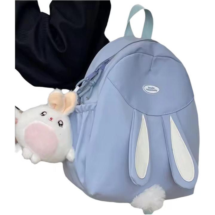 Estudiante, mochila escolar, nuevo estilo, dibujos animados, impermeable, niña, excursión de primavera, conejo, bolso, mochila - 1