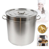 Olla de cocina de acero inoxidable con tapa, olla para sopa, preservación del calor, 35L, 50L, 70L - details 0