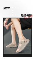 Sandalias de verano para hombre, zapatos informales, zapatillas para exteriores, chanclas para caminar en la playa, comodidad, diseñador de lujo, cuero ligero de moda - details 3