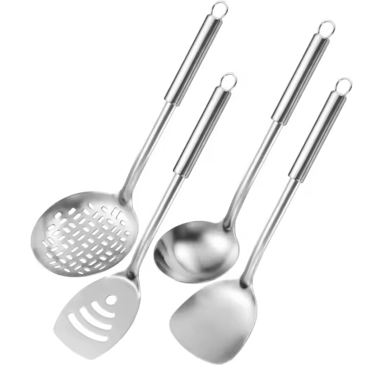 Utensilios de cocina, 4 utensilios de cocina, utensilios de cocina de acero inoxidable, pala de cocina - 1
