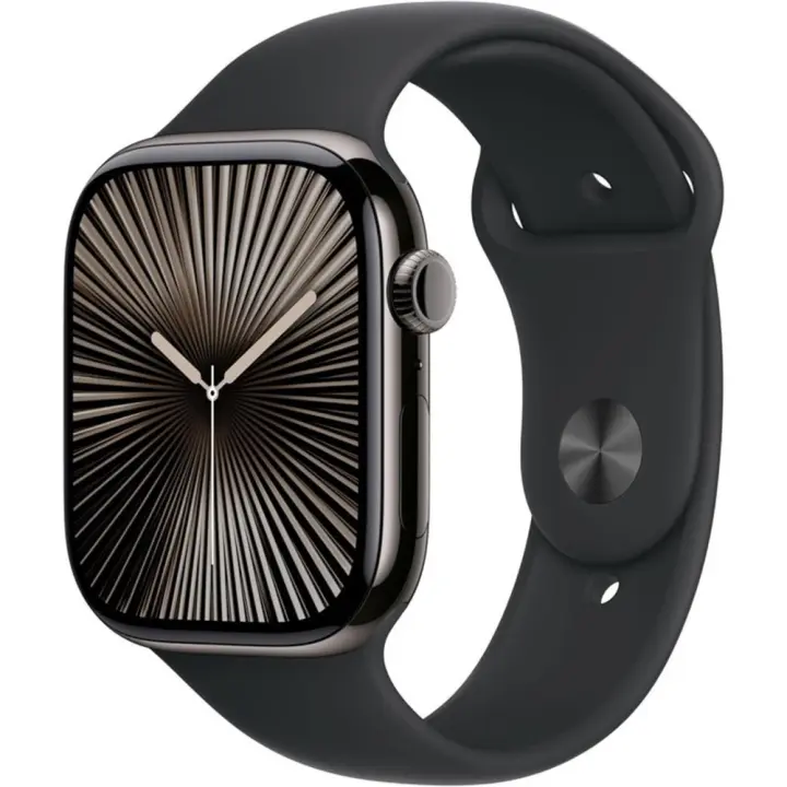 Apple Watch Series 10 GPS Celular 46 mm Correa Deportiva Placa de Color Titanio - Talla S/M - 1