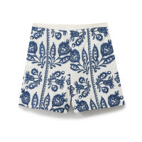 2025 primavera y verano nuevo estilo europeo y americano de las mujeres de la moda de la calle casual versátil pantalones cortos bordados de cintura alta 273 - details 5