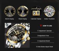 Reloj de Pulsera Mecánico Automático de Lujo Premium Acero Inoxidable, Resistente al Agua, Luminoso con Fecha - details 10