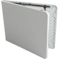 Mesa rectangular plegable blanco efecto granito 185x76x74 cm - details 10