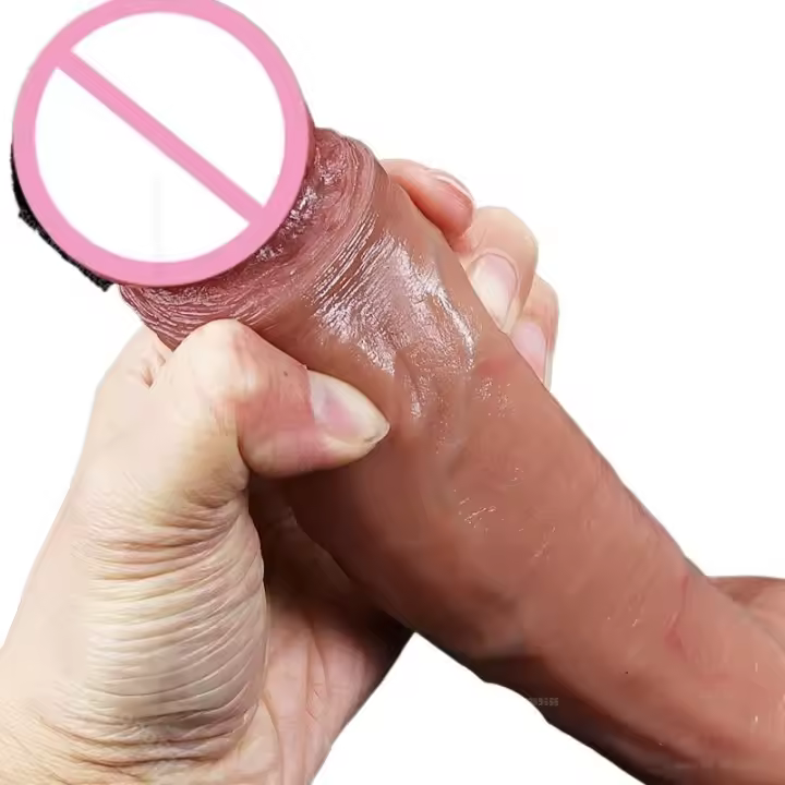 Embalaje privado, consolador enorme Sexy, pene, juguetes sexuales, Sexshop, masturbadores para juguete sexual anal, consoladores sexuales para mujer, silicona suave de doble capa - 1