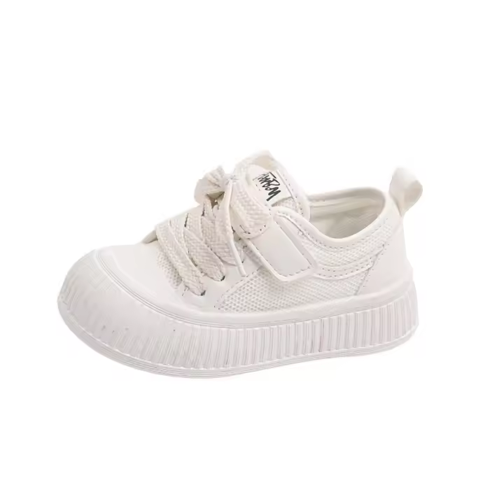 Zapatos deportivos transpirables blancos primavera 2025, suela suave media y pequeña para bebé - 1