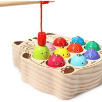 Juego de Pesca de Madera Montessori para Niños Pequeños Actividad de Coordinación Visual para Edificación Prescolar - details 6