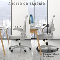 Silla de Oficina Ergonómica Ajustable Respirable, Ajustable, Giratoria de 360°, Reposabrazos Abatibles de 90°, Soporte Lumbar - details 40