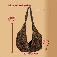 Bolso tote con estampado de leopardo de gran capacidad: bolso de hombro y bolso de mano versátil para mujer, nailon ligero, cierre de cremallera, perfecto para ir al trabajo, viajar y moda diaria, regalo ideal para ella - details 5