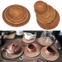 Manteles Individuales aislantes para cocina, tapetes acolchados para mesa, almohadilla para cuenco, posavasos de ratán - details 3
