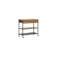 Carro de cocina multifuncional con 2 cajones y 2 estantes Gran encimera Ideal para bar y comedor - details 9