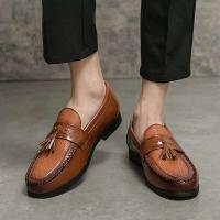 Zapatos casuales de cuero genuino para hombre, vestido de diseñador de negocios, oficina, moda con purpurina, superventas en China - details 5