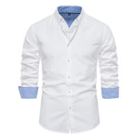 Camisa informal versátil para hombre, Tops de manga larga de Color sólido, ropa de otoño, nueva moda, 2024 - details 5