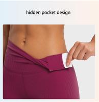 SHINBENE Pantalones Cortos de Fitness de Cintura Alta Suaves para la Piel, Levantamiento de Cadera, Yoga para Mujeres - details 1