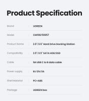 UGREEN-estación de acoplamiento para disco duro, adaptador SATA a USB 3,0 para 2,5, 3,5, SSD - details 16