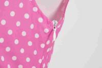 X Vestido acampanado con estampado de lunares y manga cuadrada elegante de verano para mujer - details 30