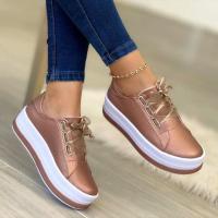 Zapatos planos a la moda con cordones para mujer - details 0