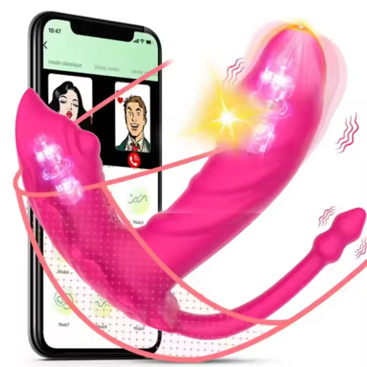 Vibrador portátil con Control por aplicación para mujer, bragas de mariposa de punto G, modo de vibración de 10 frecuencias, Juguetes sexuales para adultos, modo para parejas 18+ - 1