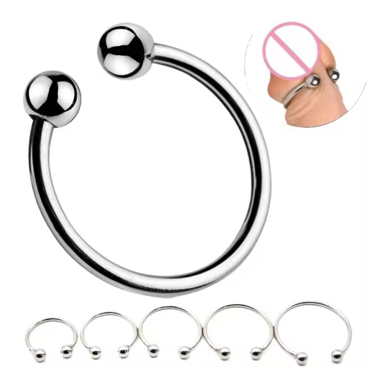 Empaque privado Anillos sexys de acero inoxidable Estimulación del glande Productos para adultos Anillo de metal masculino Juguetes sexuales para hombres Retraso de la eyaculación - 1
