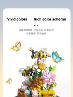 Bloques de construcción de micropartículas para niños, juguetes de decoración de escritorio, insectos, palabras secretas, cubiertas de polvo, flores eternas, regalos - details 6
