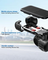 Soporte de teléfono móvil para bicicleta y motocicleta, soporte de navegación GPS, rotación de 360 ° - details 6
