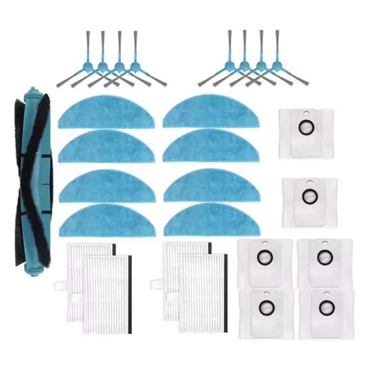 Kit de accesorios para Cecotec Conga 7490, piezas de aspiradora inmortal 8290, cepillo lateral principal, filtro, mopa, bolsa de polvo de tela - 1