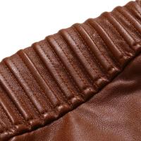 Chaqueta de otoño e invierno para hombre, chaqueta de cuero de color sólido, chaqueta con cuello levantado para hombre, chaqueta ajustada con múltiples bolsillos para hombre - details 7
