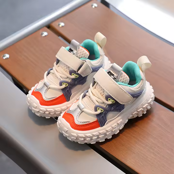 1-6 años de edad zapatillas de deporte de cuero de suela suave antideslizante zapatos de niño marea zapatos - 1