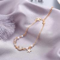 Pulsera de diseño de nicho para mujer, brazalete de perlas de luna y estrella, Simple, a la moda, de lujo - details 2