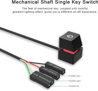 Interruptor de botón de encendido de PC de 2m, interruptor de computadora de escritorio, luces LED de colores, placa base de PC, inicio externo, encendido/apagado, Cable de extensión de botón para oficina en casa (7 colores) - details 3