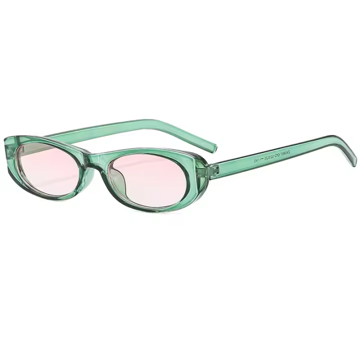 Gafas de sol ojo de gato 2024, gafas de sol para mujer, gafas de sol para hombre y moda Ins, montura pequeña, color caramelo - 1