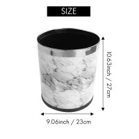 Cubo de basura con patrón de mármol, papelera de 10l, diámetro de 23Cm, altura de 27Cm, para sala de estar, baño, cocina - details 5