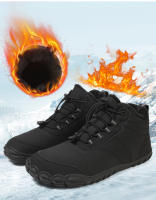 Zapatos de algodón cálidos de terciopelo impermeables antideslizantes zapatos de cinco dedos descalzos de suela gruesa para mujer - details 3
