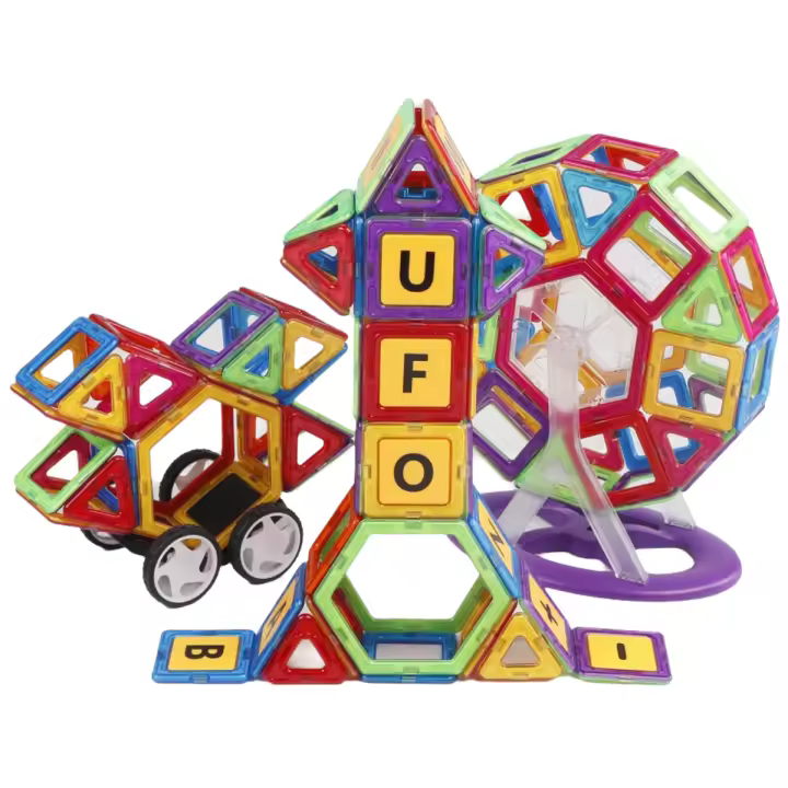 78pcs Bloques magnéticos de gran tamaño para niños juego de construcción de diseñador juguetes para niños bloques de construcción magnéticos - 1