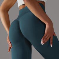 Leggings de yoga sin costuras para mujer, ropa deportiva de entrenamiento, pantalones deportivos de cintura alta - details 36
